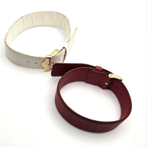 🆓️ FREE ADD ON TO BUNDLE ALDO Red White Faux Leather Bracelet Watch Bands - Picture 2 of 3